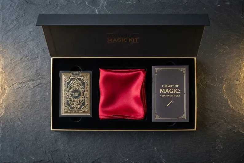 Beginner's starter kit with cards, silks, and a guidebook