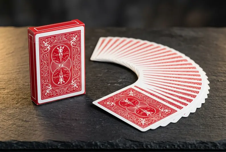 Bicycle Rider Back playing card deck, red edition